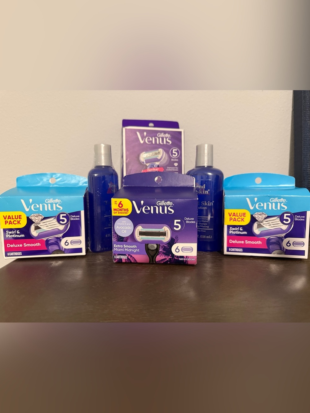 Gillette Venus Extra Smooth Miami Midnight Razor Cartridges - Purple